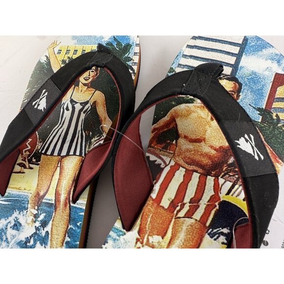 Nick Graham Jason Beach Men's Size 11 Flip Flops Sandals, New with Tags - Picture 10 of 11